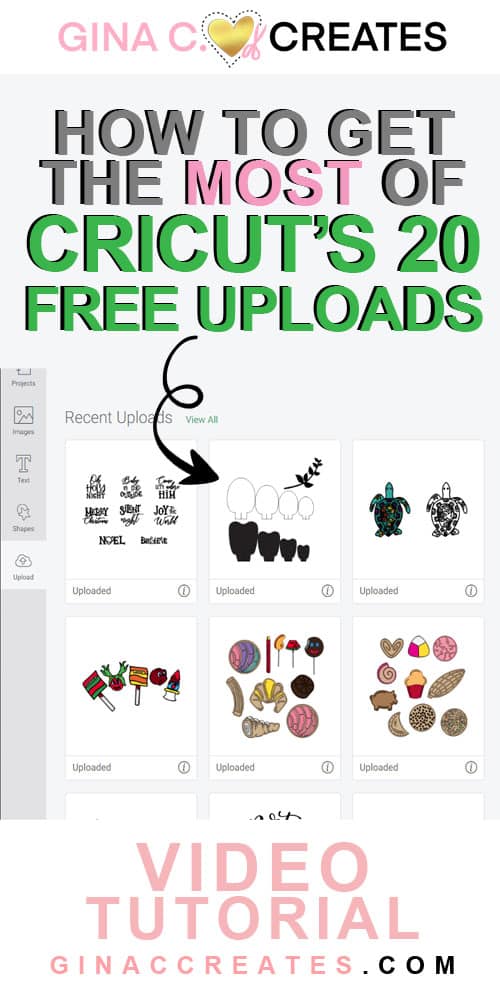 how to get more than 20 free cricut uploads
