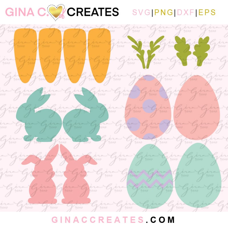 free carrot, bunnie, easter egg SVG
