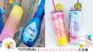 tutorial glitter powerwash tumbler ice lid