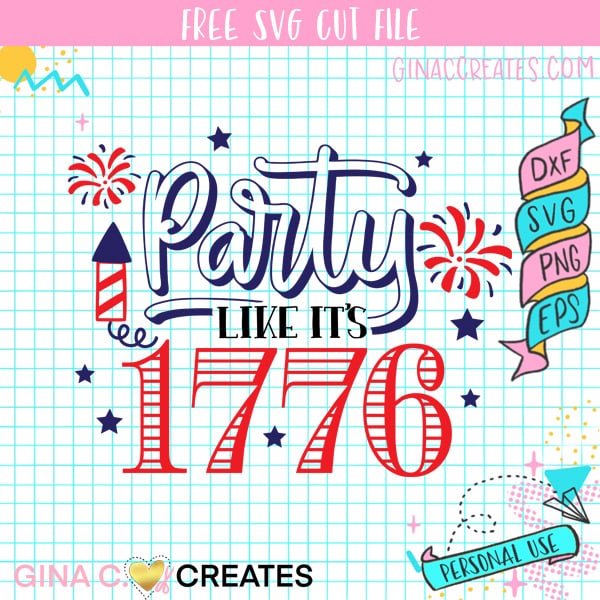 party like it's 1776 Free SVG