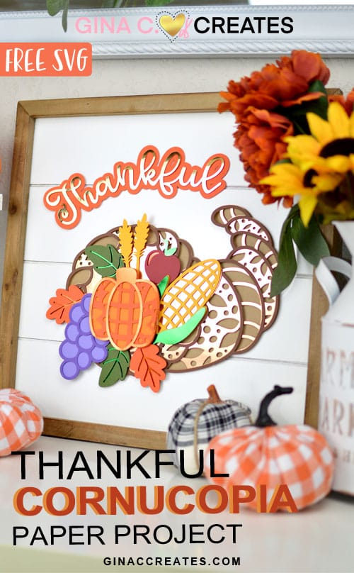 Fall Thanksgiving Craft Project, cornucopia SVG, layered mandala svg