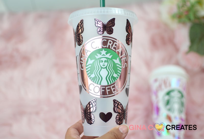 How to make a Custom Starbucks Cup Wrap with Free Template - Gina C. Creates