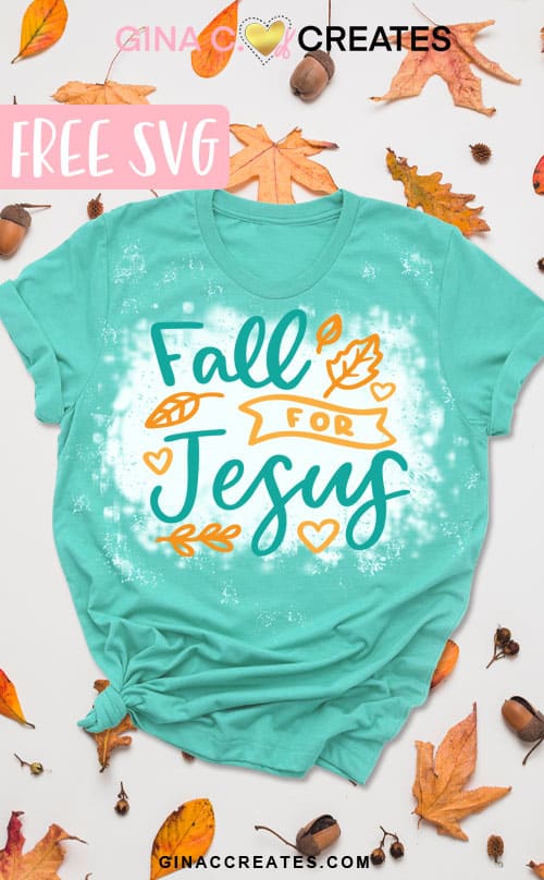 free Fall leaves SVG, Fall for Jesus SVG