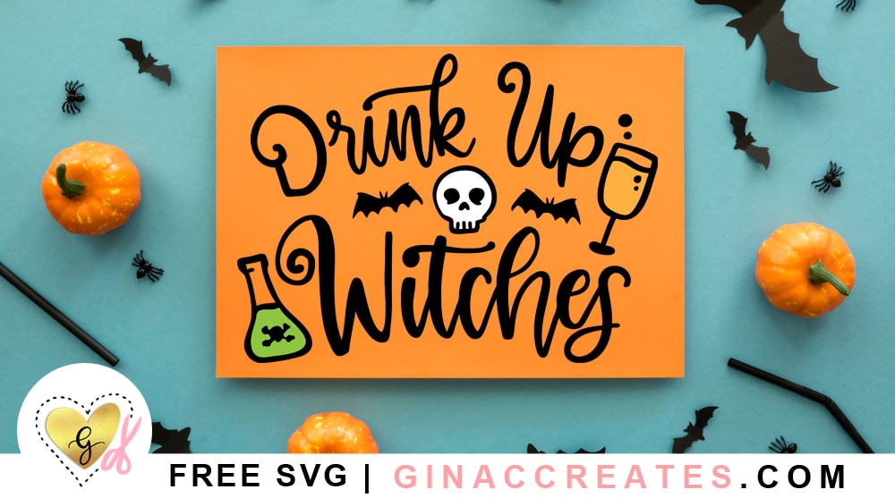 free halloween svg drink up witches