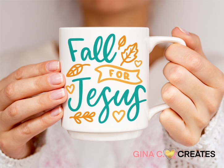 free Fall leaves SVG, Fall for Jesus SVG