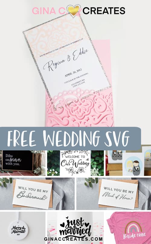 cricut wedding invitation free svg