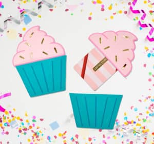 free birthday cupcake svg, gift card holder svg