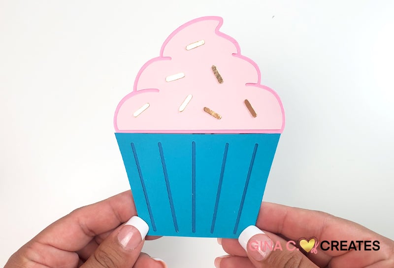 diy birthday gift card holder cupcake free svg