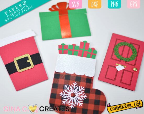 DIY Christmas Gift Card Holder SVG