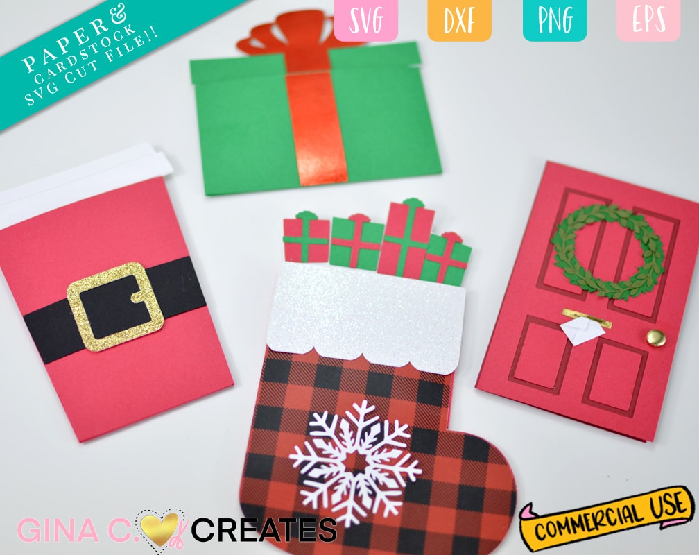 Christmas Gift Card Holders SVG Bundle - Gina C. Creates
