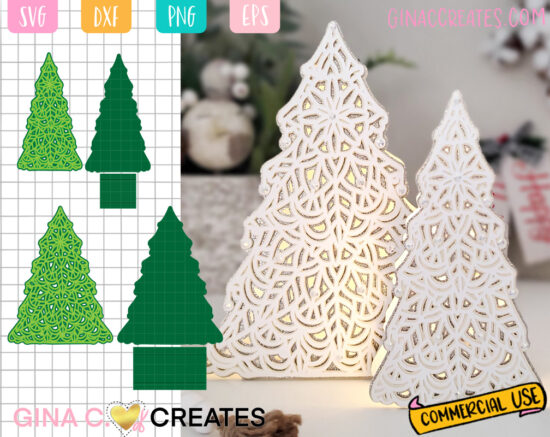 Christmas craft projects, Christmas Tree mandala SVG