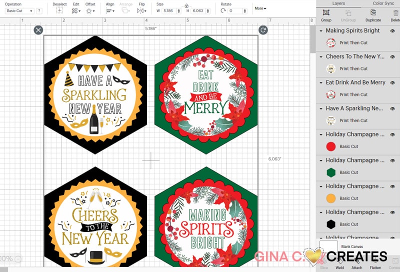 holiday gift tags free svg, champagne tags