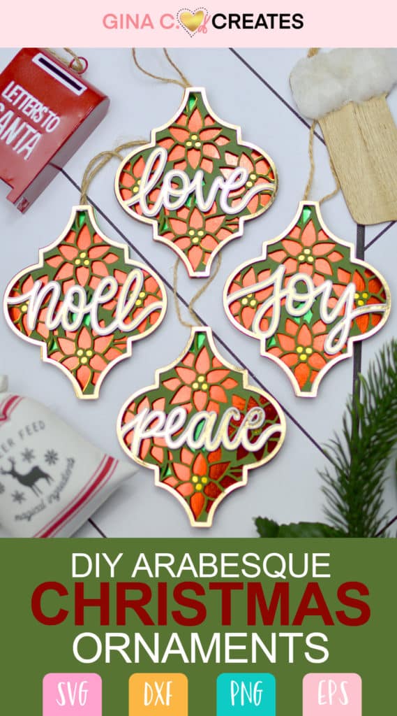 DIY Arabesque Christmas Ornament SVG, mandala svg