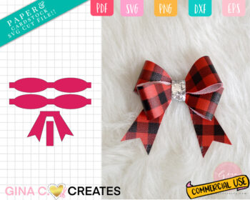 double bow hair bow template