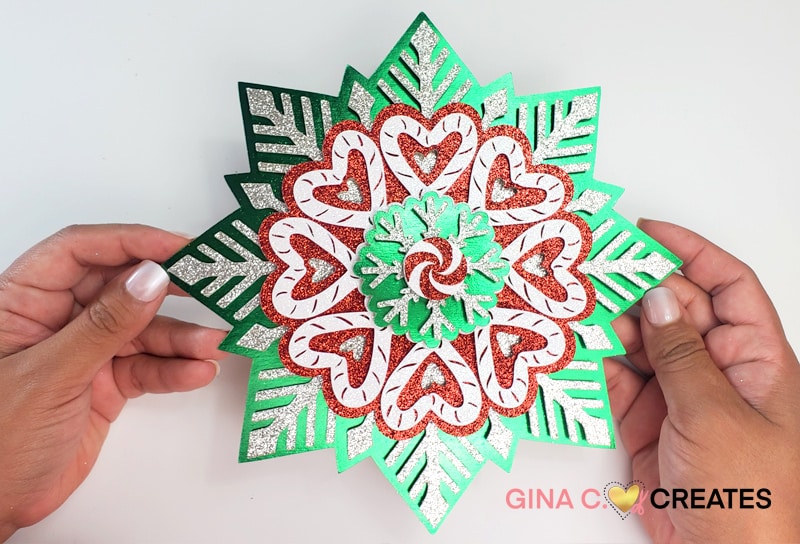 Christmas Peppermint Mandala SVG cricut project