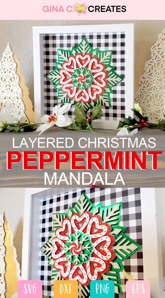 Christmas Peppermint Mandala SVG cricut project