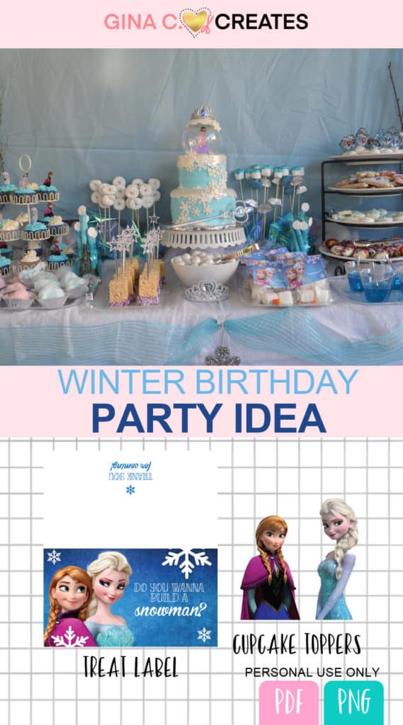Disney Frozen Birthday Party idea, winter little girl party ideas