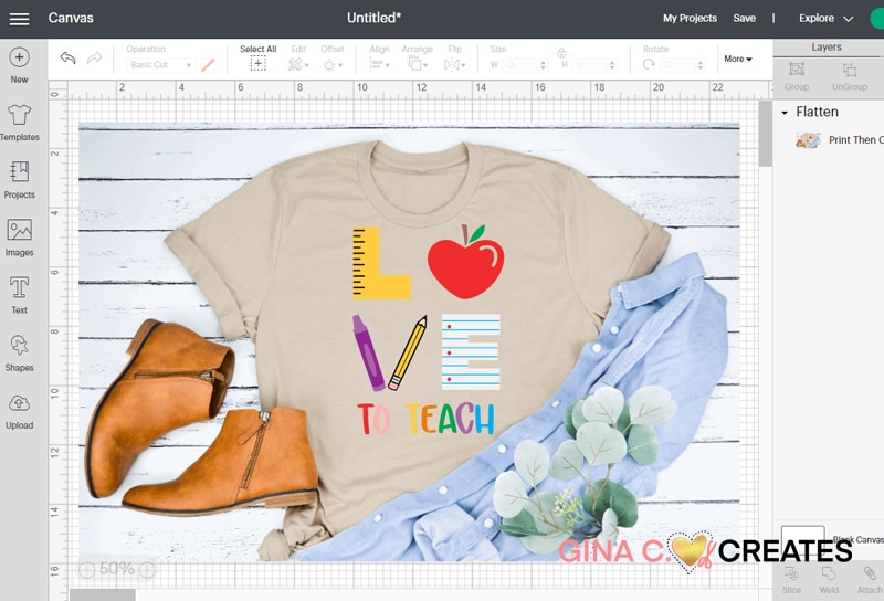 how to create product mockup with Cricut design space