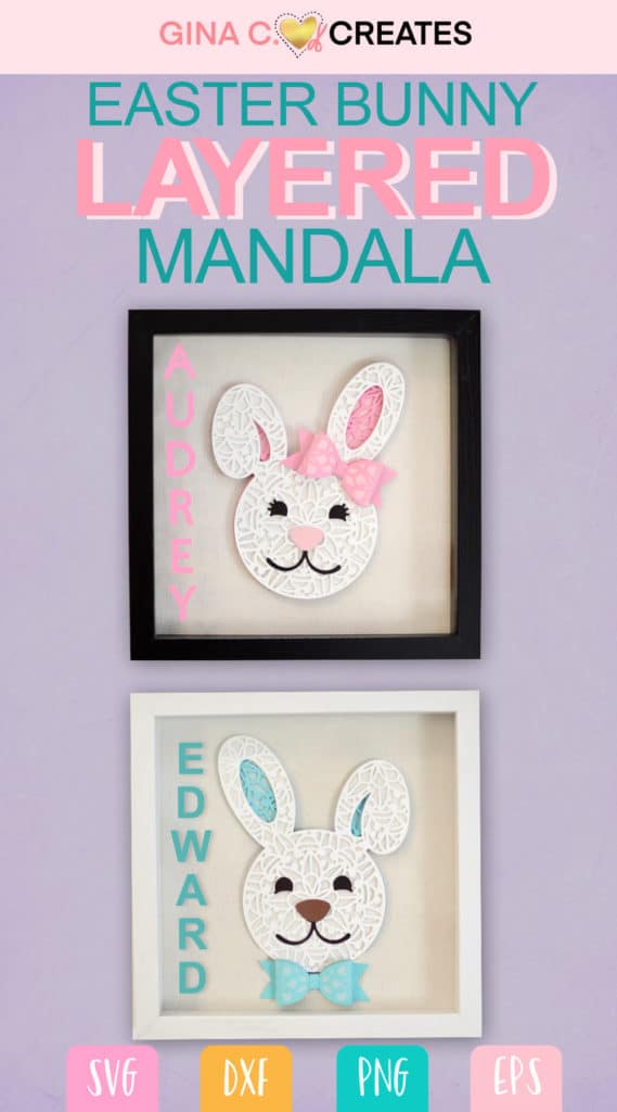 Easter bunny mandala paper craft, easter craft