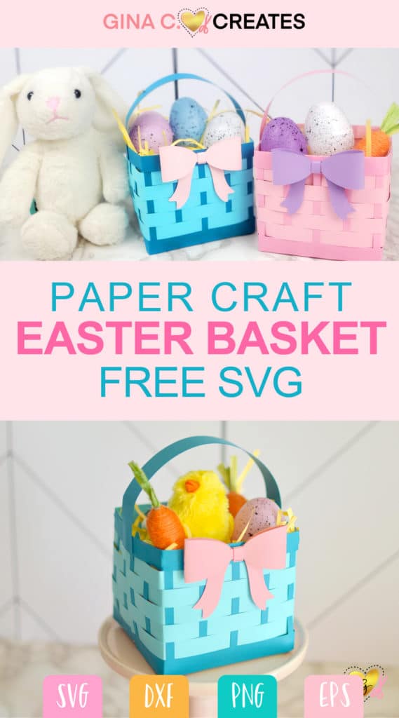 free paper easter basket svg