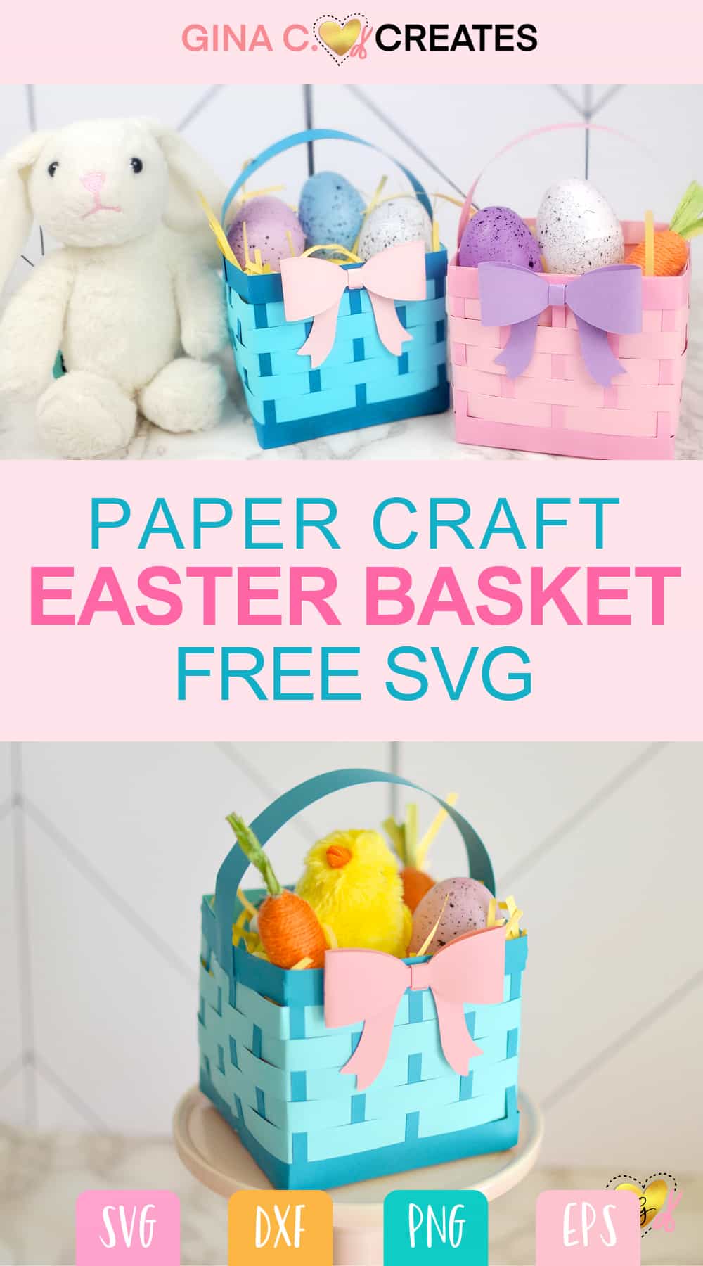 DIY Paper Easter Basket with Free SVG Files