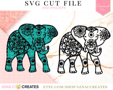elephant mandala SVG