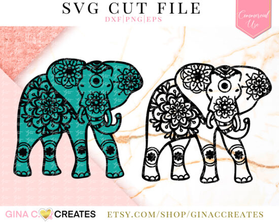 elephant mandala SVG