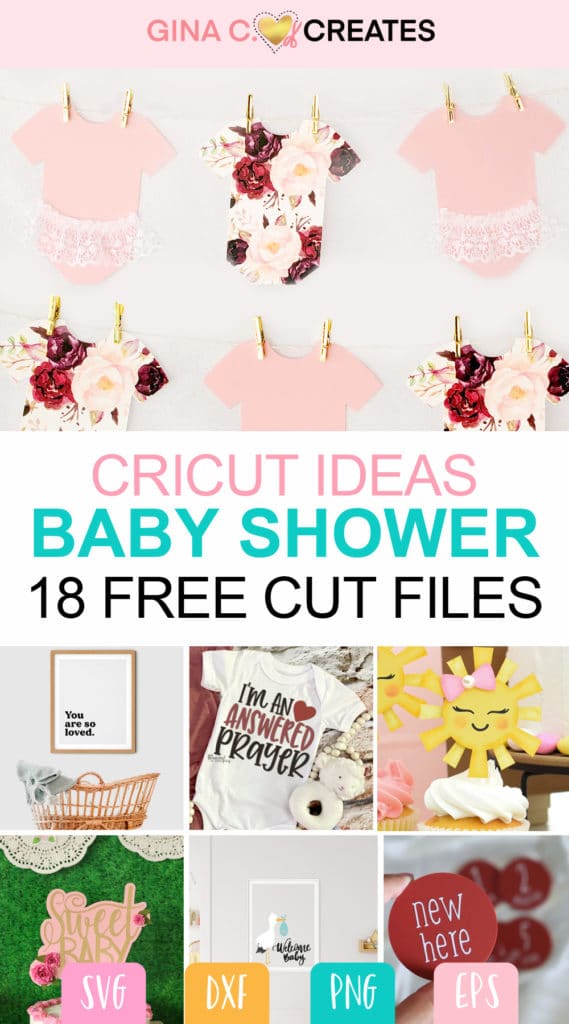 floral baby shower banner, free cricut svg file