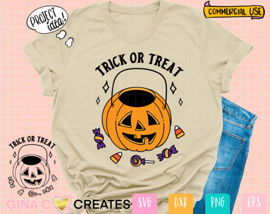 trick or treat pumpkin SVG