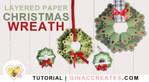 paper Christmas wreath free svg