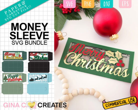 Christmas Money Sleeve SVG, Christmas Money Card SVG