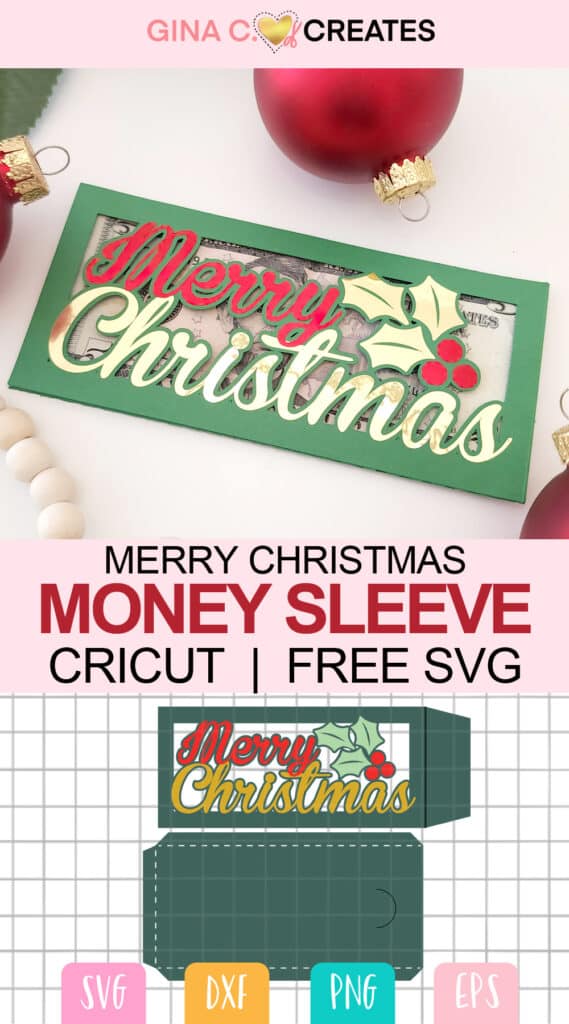 Money gift holder free svg for Christmas, money gift ideas