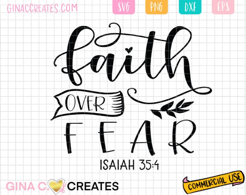 FAITH OVER FEAR SVG