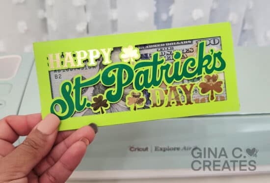 Free St. Patrick's Day Money Card SVG