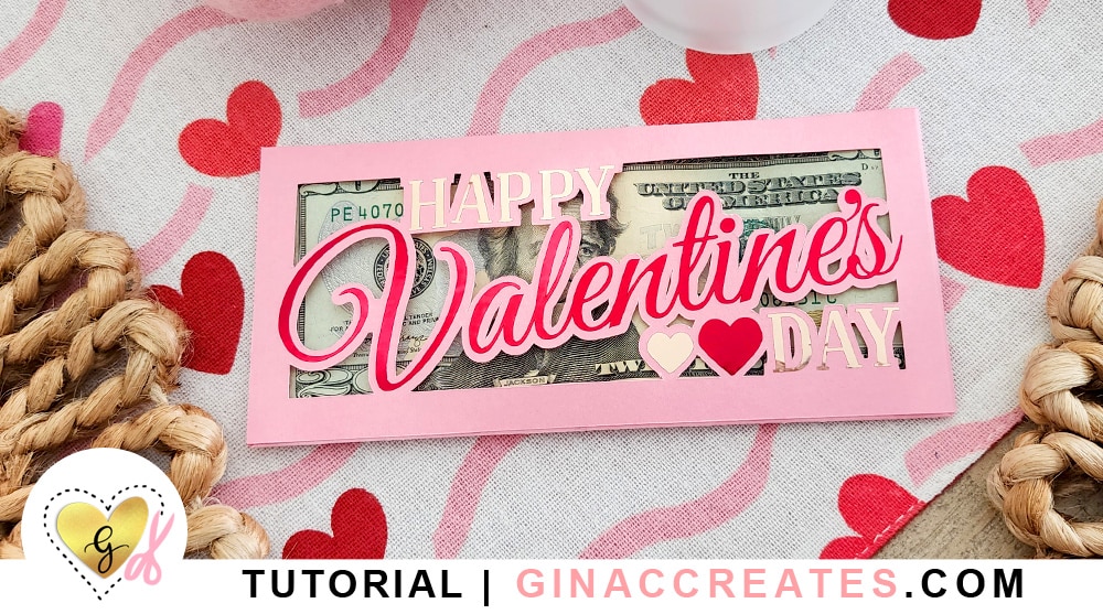 Valentine's day money sleeve Free SVG