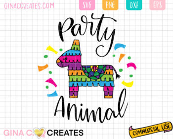 Piñata SVG, party animal svg