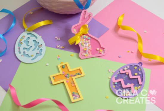 Cricut shaker gift tags for Easter