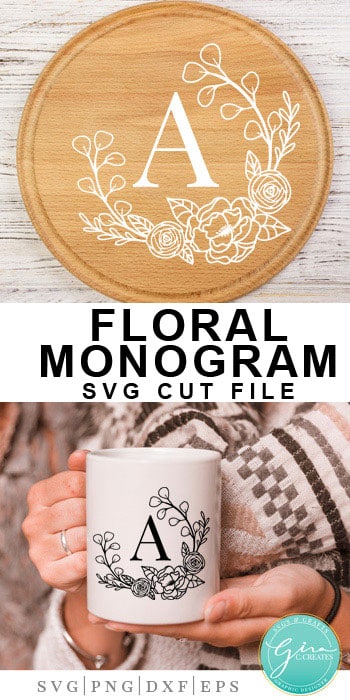 Monogrammed Wreath Recipe Cards