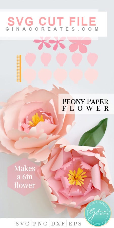 MINI PEONY PAPER FLOWER SVG