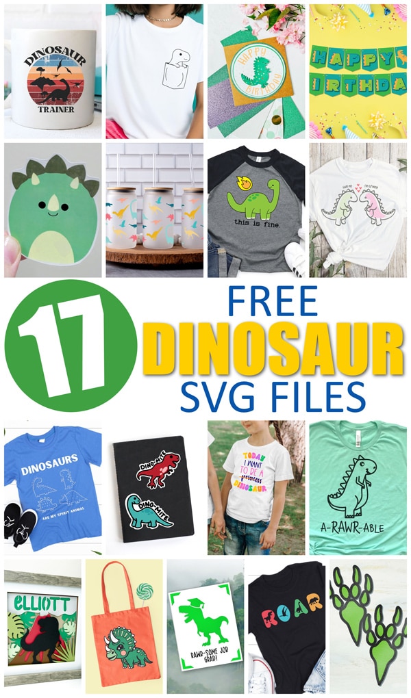 dinosaur party banner Free dino SVG