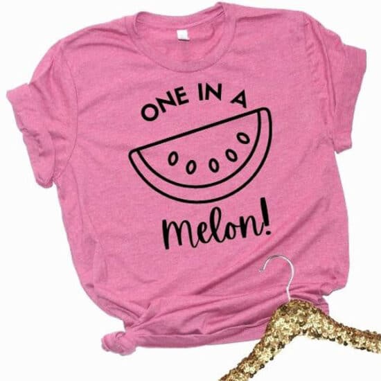 one in a melon shirt svg