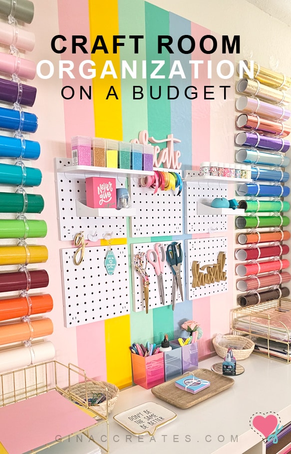 Craft room organization on a budget
