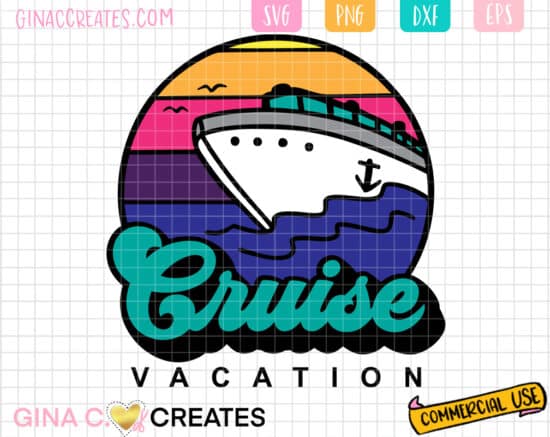 cruise vacation svg cut file