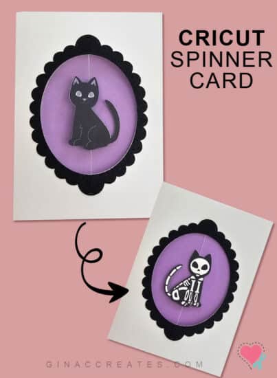 Black cat skeleton SVG Cut File, Halloween Card