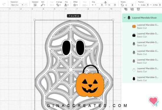 Halloween layered ghost SVG