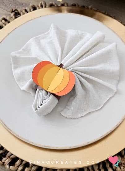 Cricut napkin ring for Thanksgiving