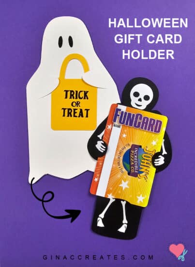 Skeleton Ghost Gift Card Holder SVG Cut File