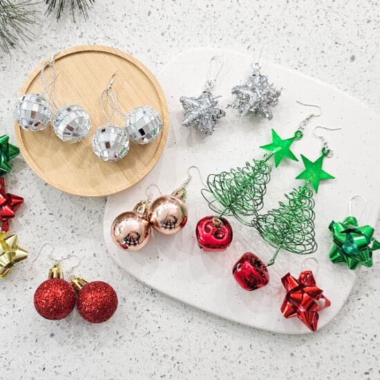 Dollar Tree Holiday Earrings DIY