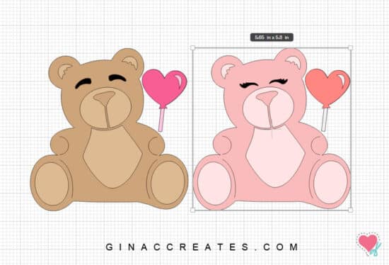 Teddy bear gift card holder for Valentine's Day