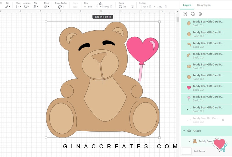Teddy Bear Gift Card Holder SVG Cut File - Free Download